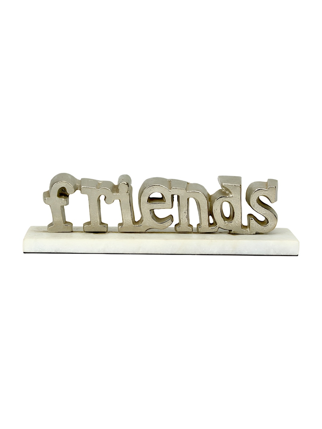 

Hind Decor Silver Toned Friends On Marble Showpiece
