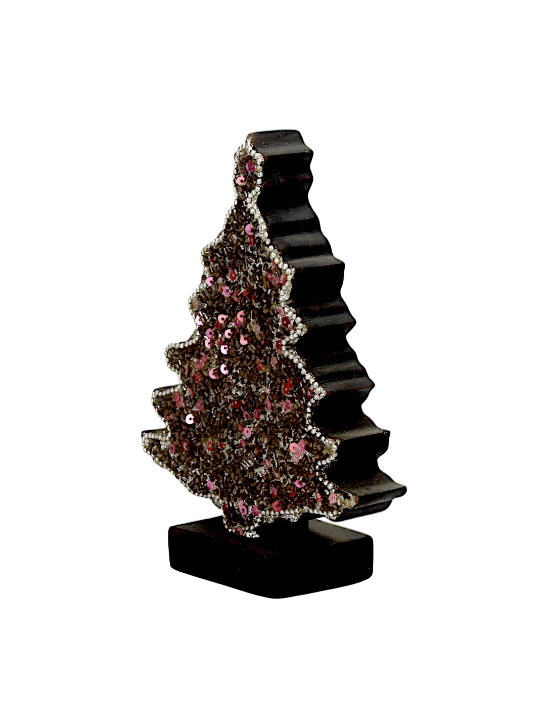 

Hind Decor Red Wooden Embellished Christmas Tree