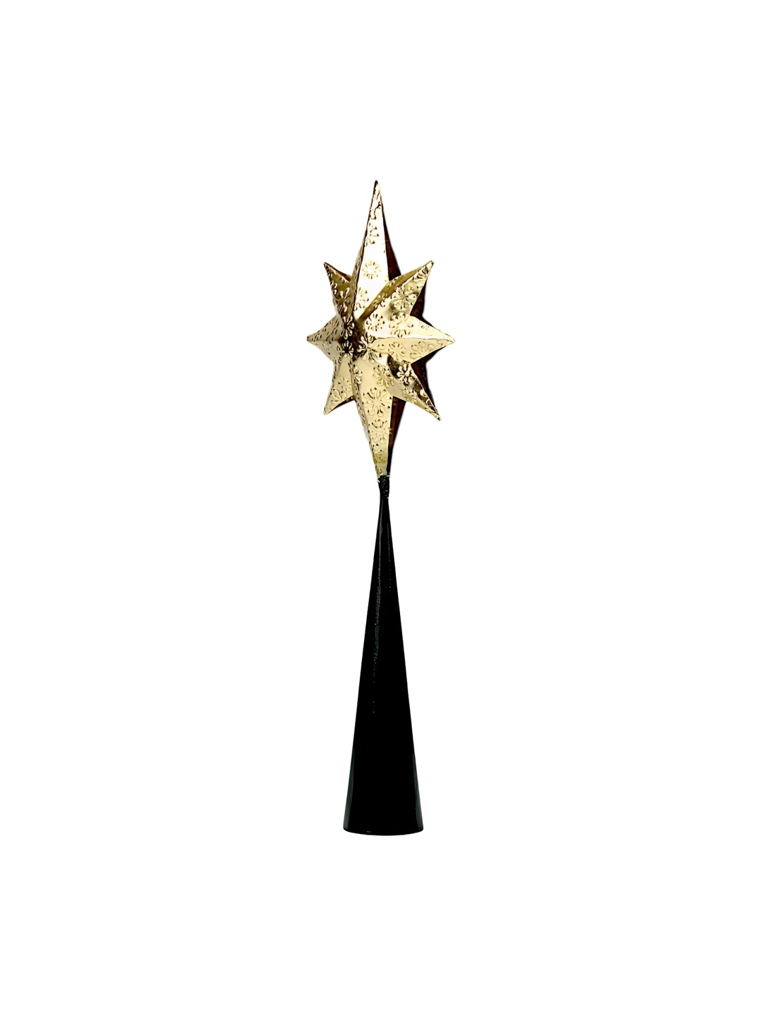 

Hind Decor Gold-Toned & Black Metallic Christmas Tree Figurine