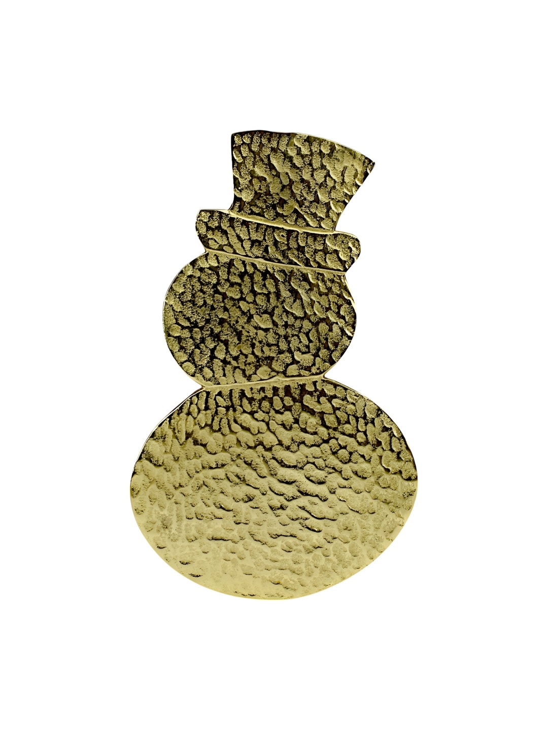

Hind Decor Gold Toned Aluminum Snowman Tray