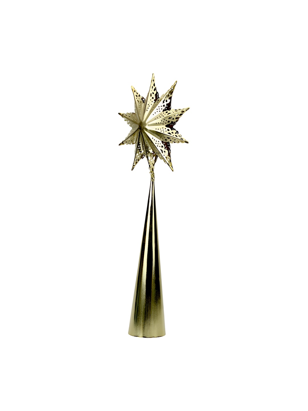 

Hind Decor Gold Toned Christmas Tree Figurine