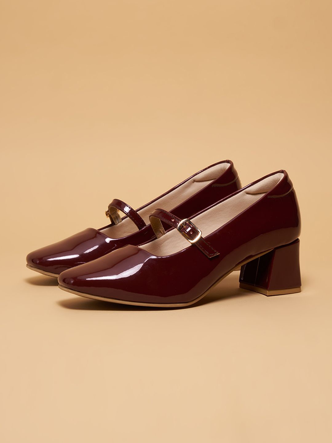 

ERIDANI Gracy Patent Pumps, Maroon