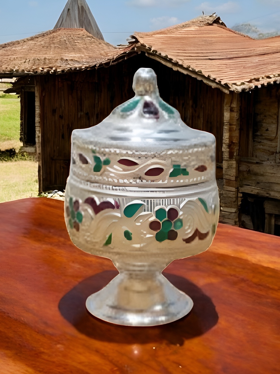 

Sigaram Silver Toned & Red Meena Sindoor Kum Kum Cup Pooja Essentials