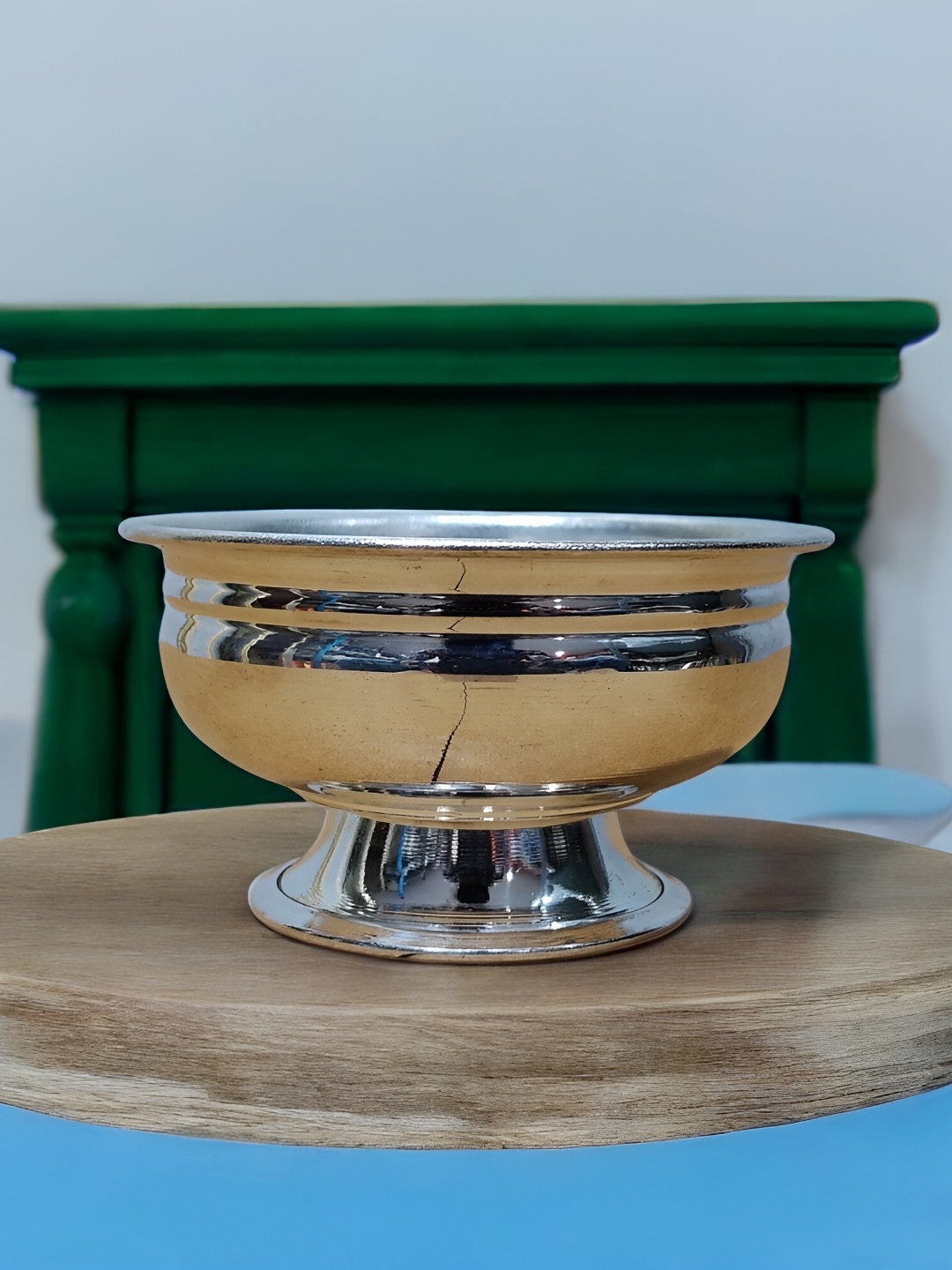 

Sigaram Grey Plain Kum Kum Bharani Cup For Pooja Decore, Silver