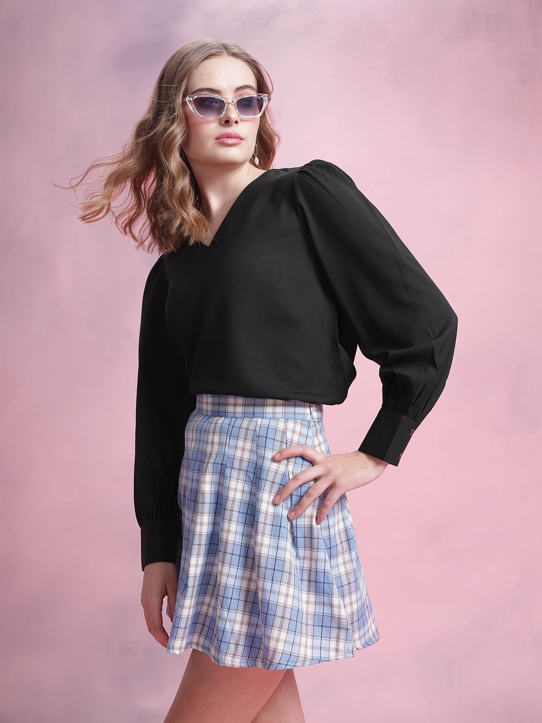

DressBerry Shirt Style Top, Black