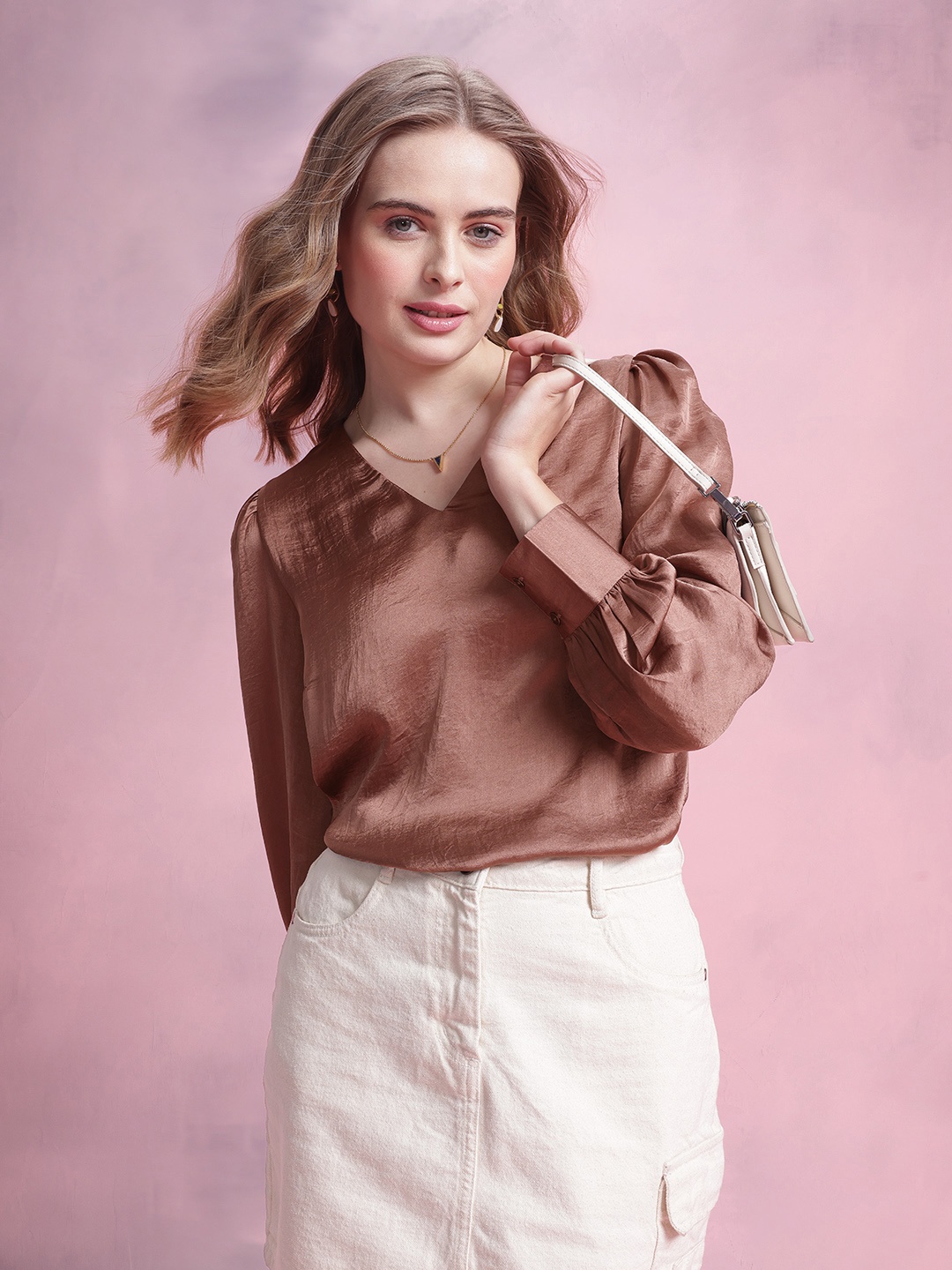 

DressBerry Shirt Style Top, Copper