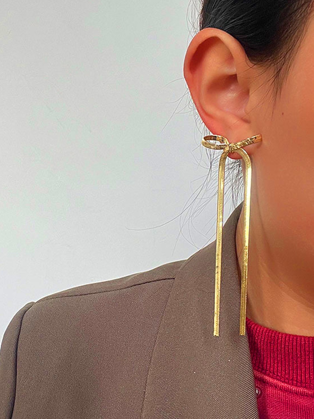 

Jewels Galaxy Contemporary Drop Earrings, Gold