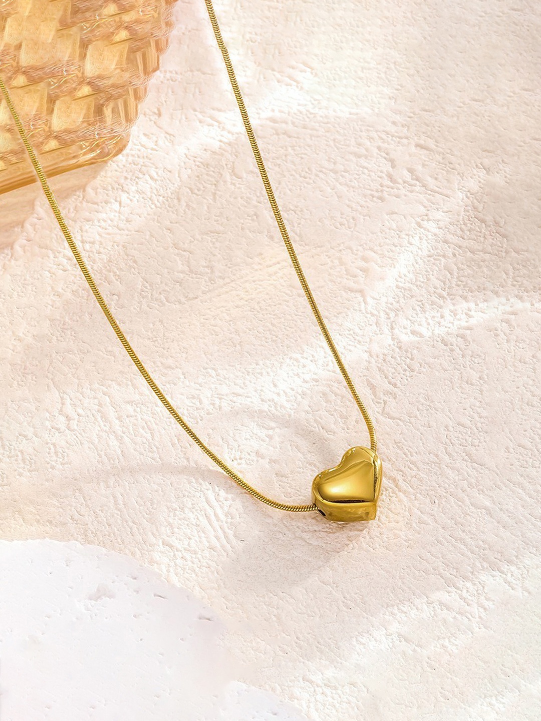 

Jewels Galaxy Gold-Plated Heart Shaped Pendants with Chains