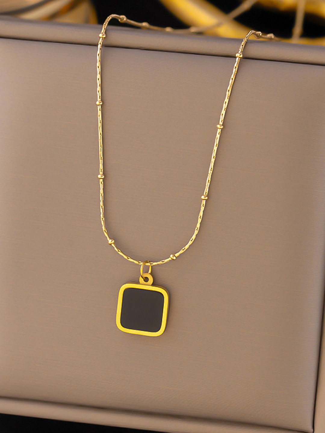 

Jewels Galaxy Gold-Plated Contemporary Pendants with Chains