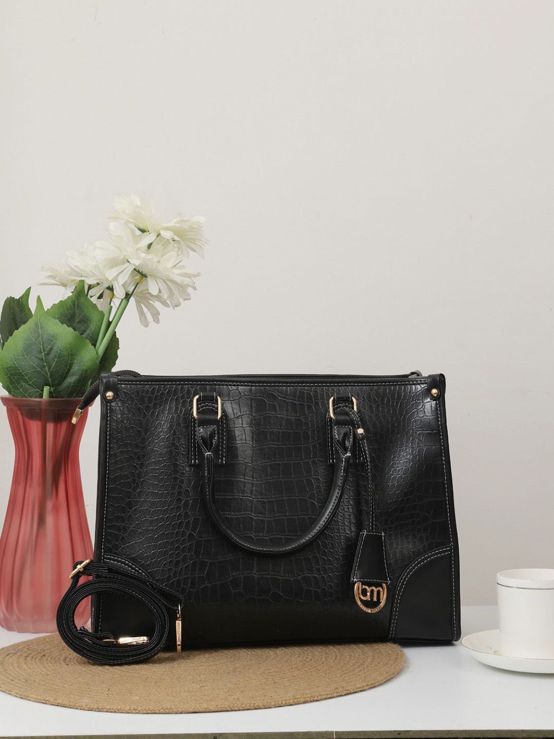 

Bagsy Malone PU Structured Tote Bag, Black
