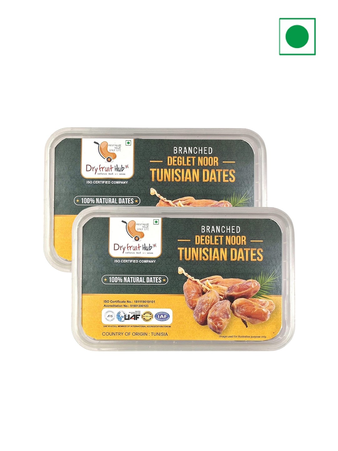 

DRY FRUIT HUB Pack Of 2 Tunisian Dates - 400gm Each, Na