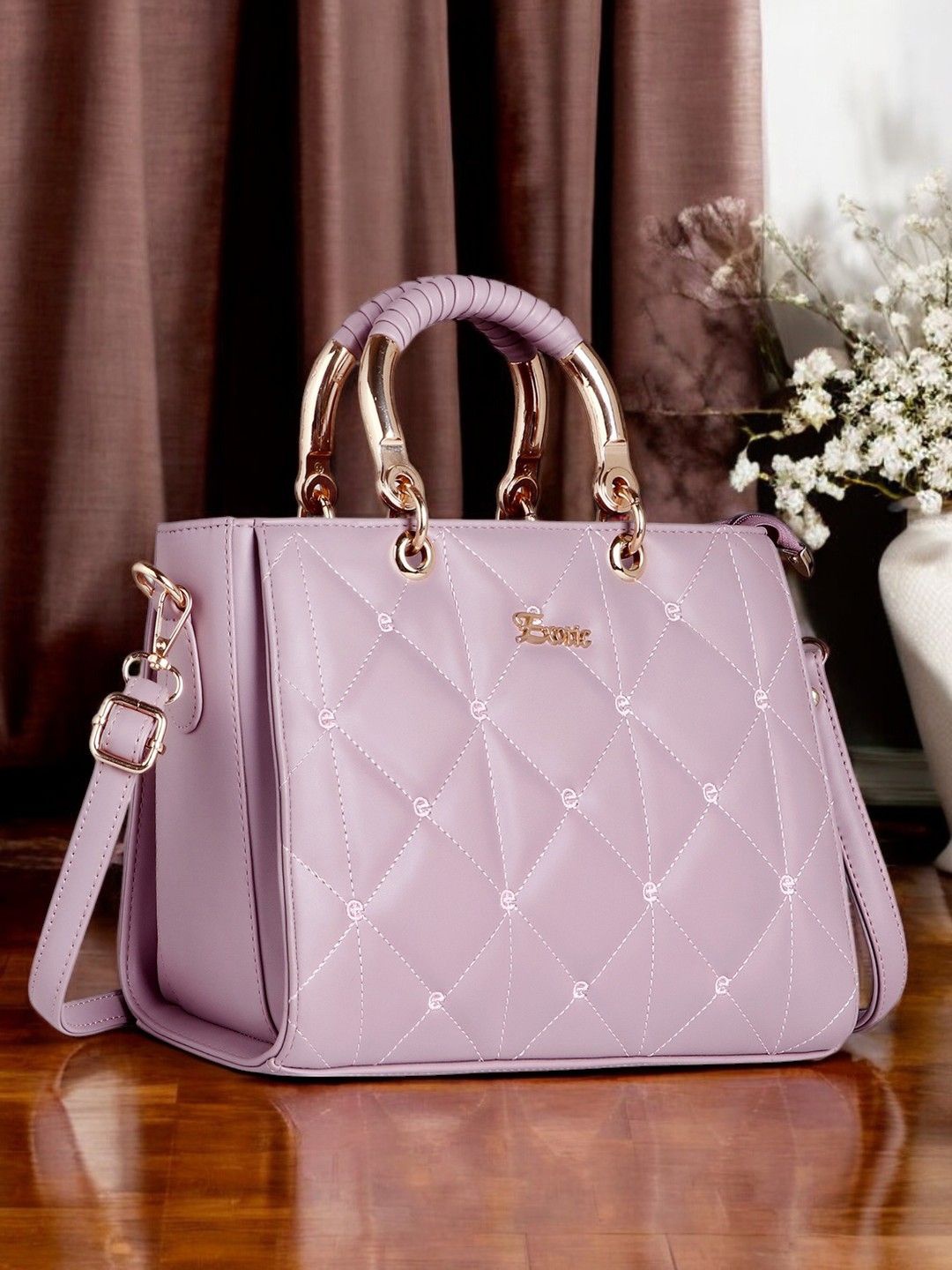 

Exotic Geometric Shopper Sling Bag, Lavender