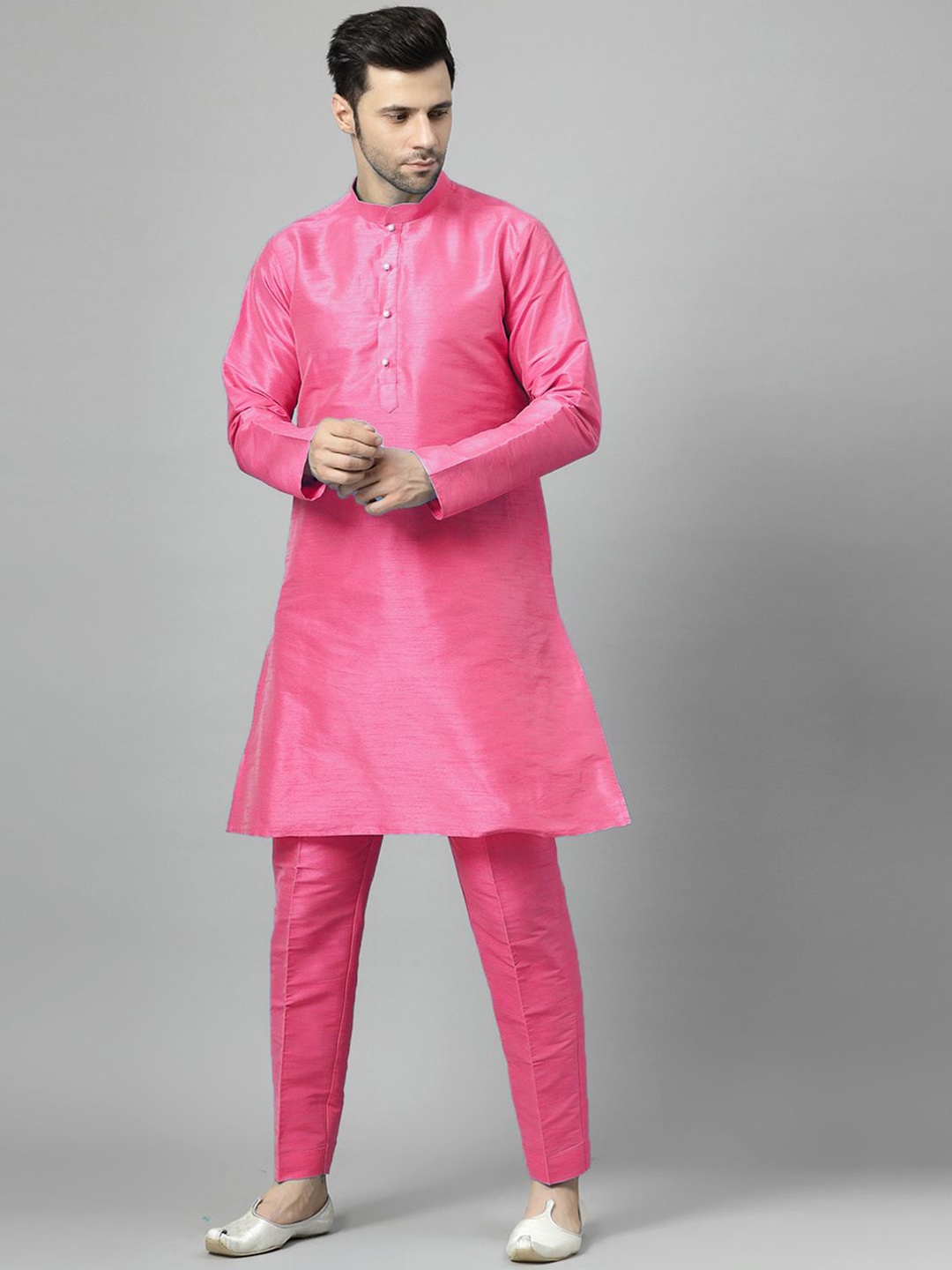 

Utsav Fashion Men Regular Kurta with Trousers, Pink