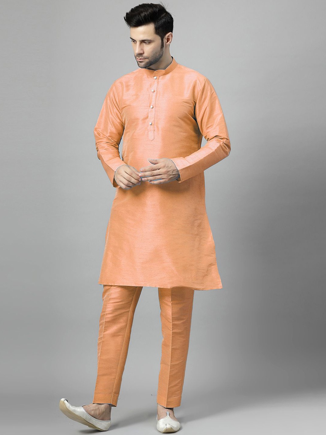 

Utsav Fashion Men Regular Kurta with Trousers, Orange