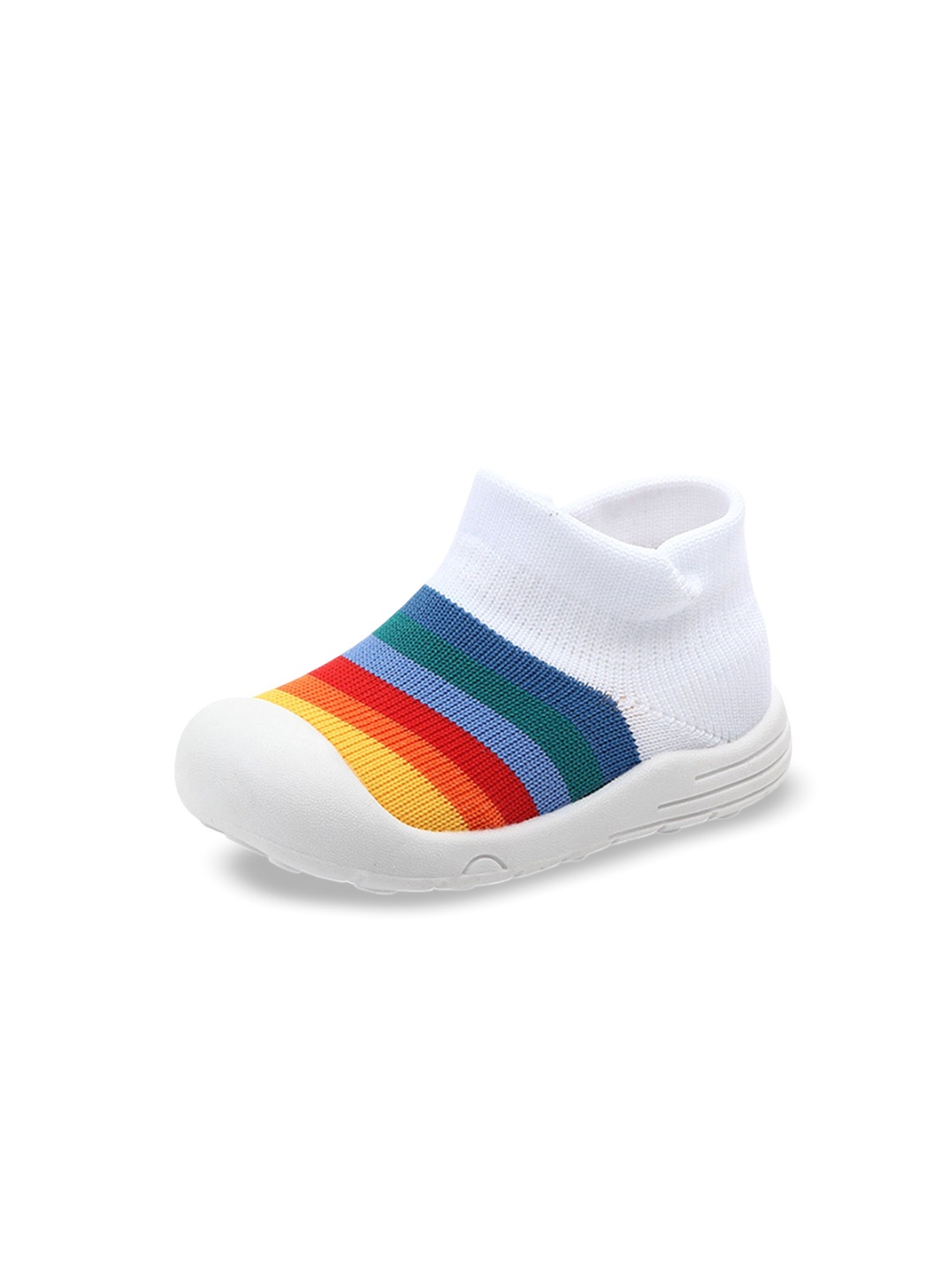 

Tricycle Clothing Kids Colourblocked Round Toe Sneakers, White