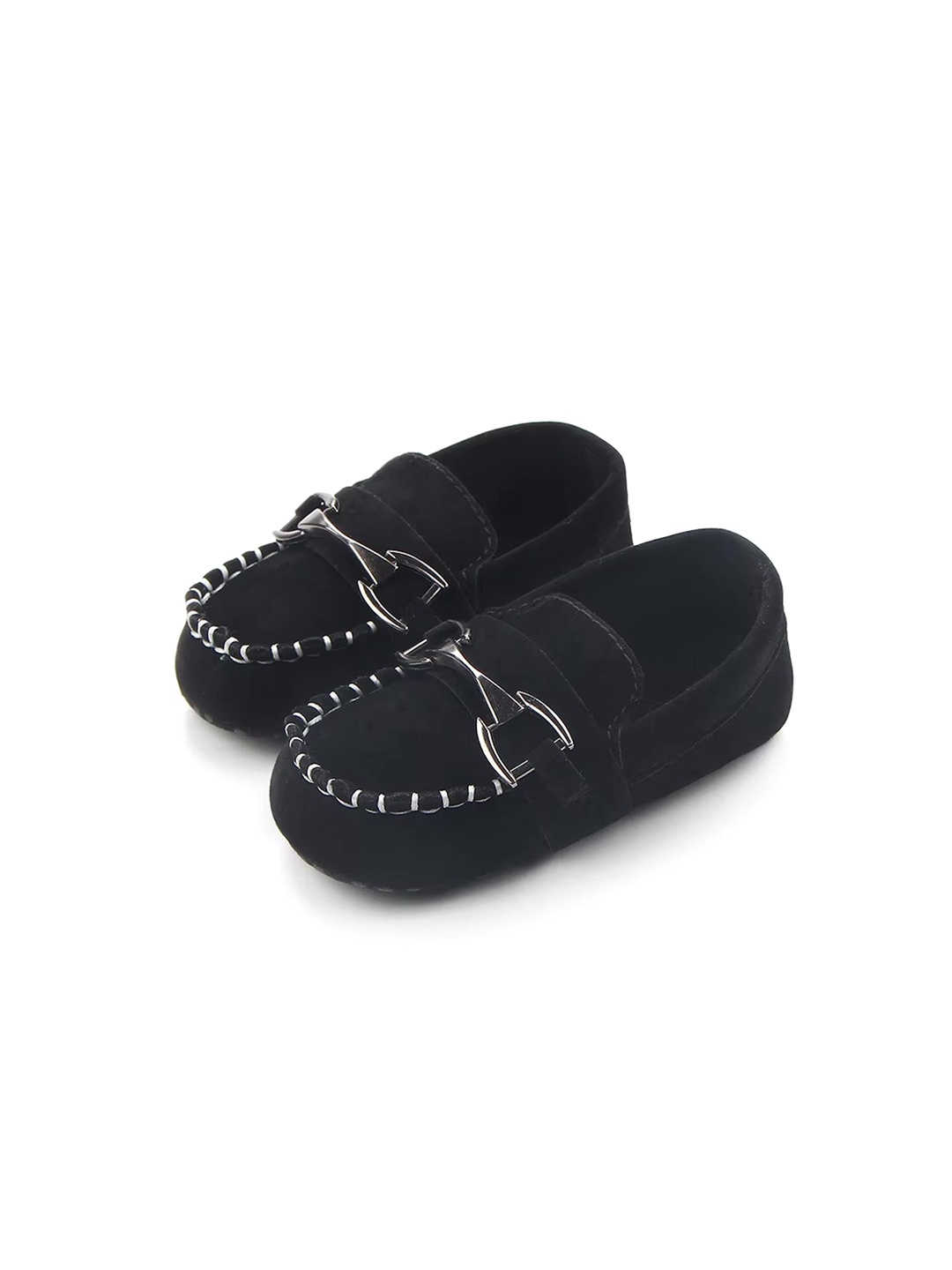 

Tricycle Clothing Boys Printed Round Toe Loafers, Black