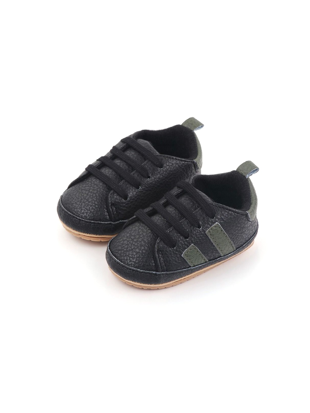 

Tricycle Clothing Boys Textured Round Toe Sneakers, Black