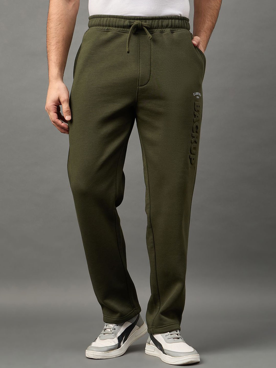 

OliClub York Men Printed Track Pants, Olive