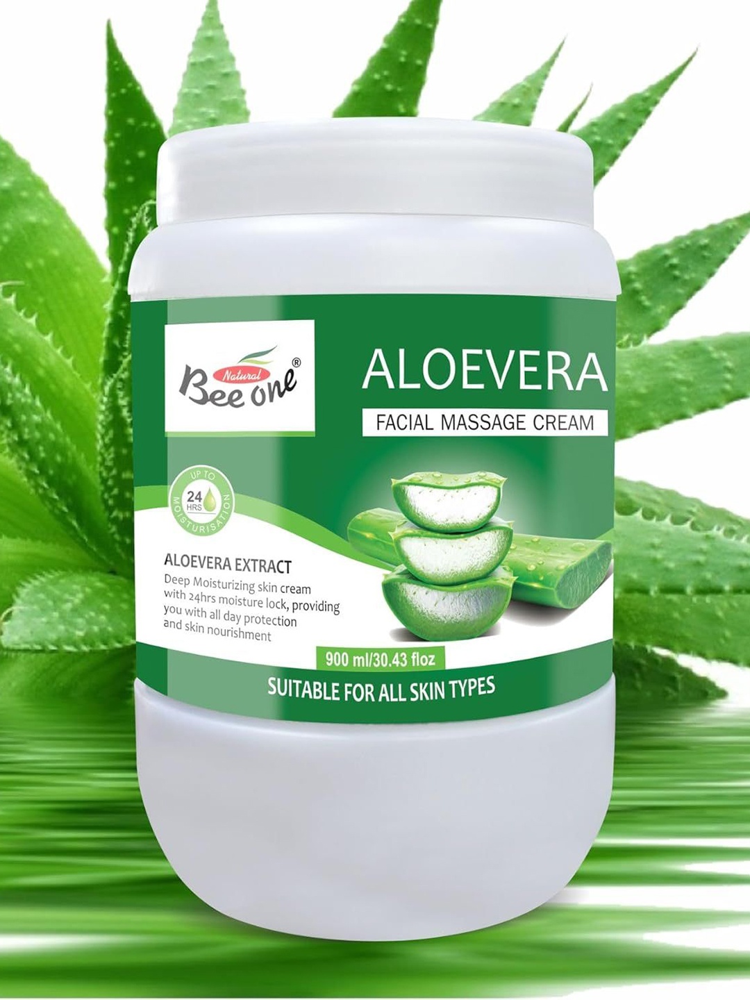 

Beeone Aloe Vera Massage Cream - 900 ml, Green