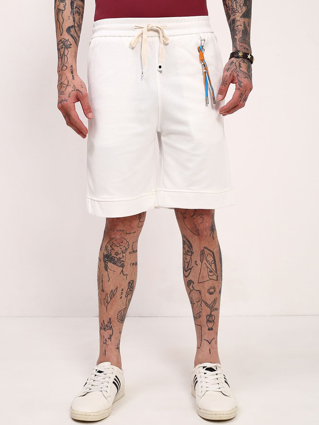 

SHOWOFF Men Mid - Rise Shorts, White