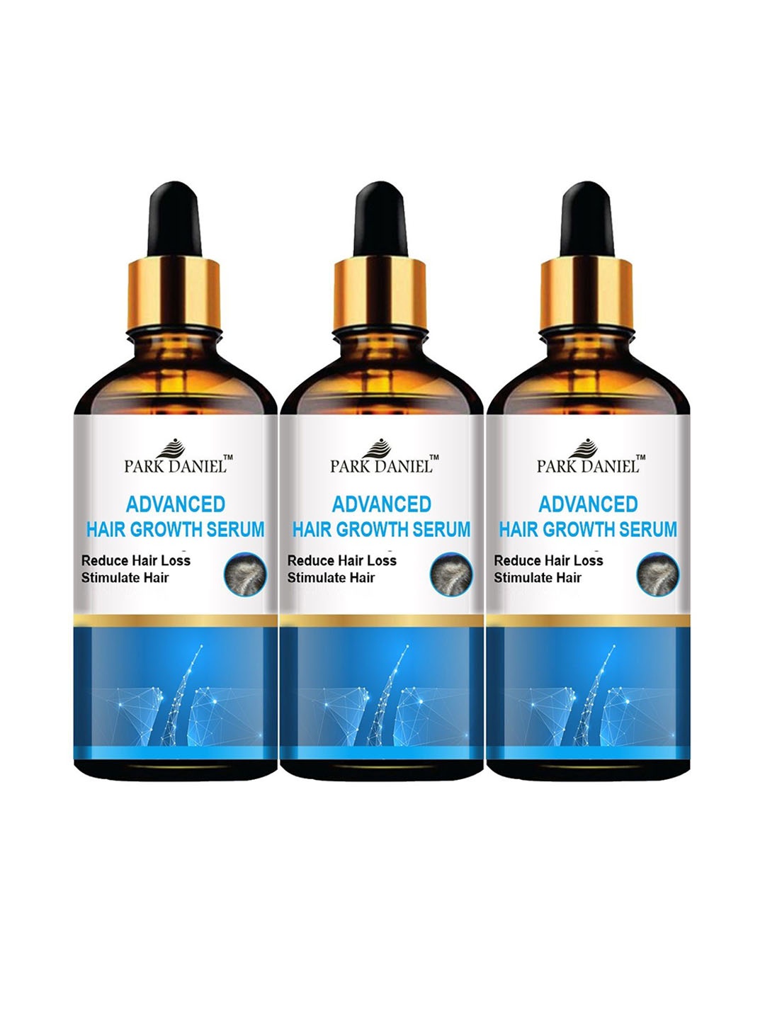 

Park Daniel Advanced Set Of 3 Hair Growth Serum For Strengthening & Hair Loss - 30 ml Each, Transparent