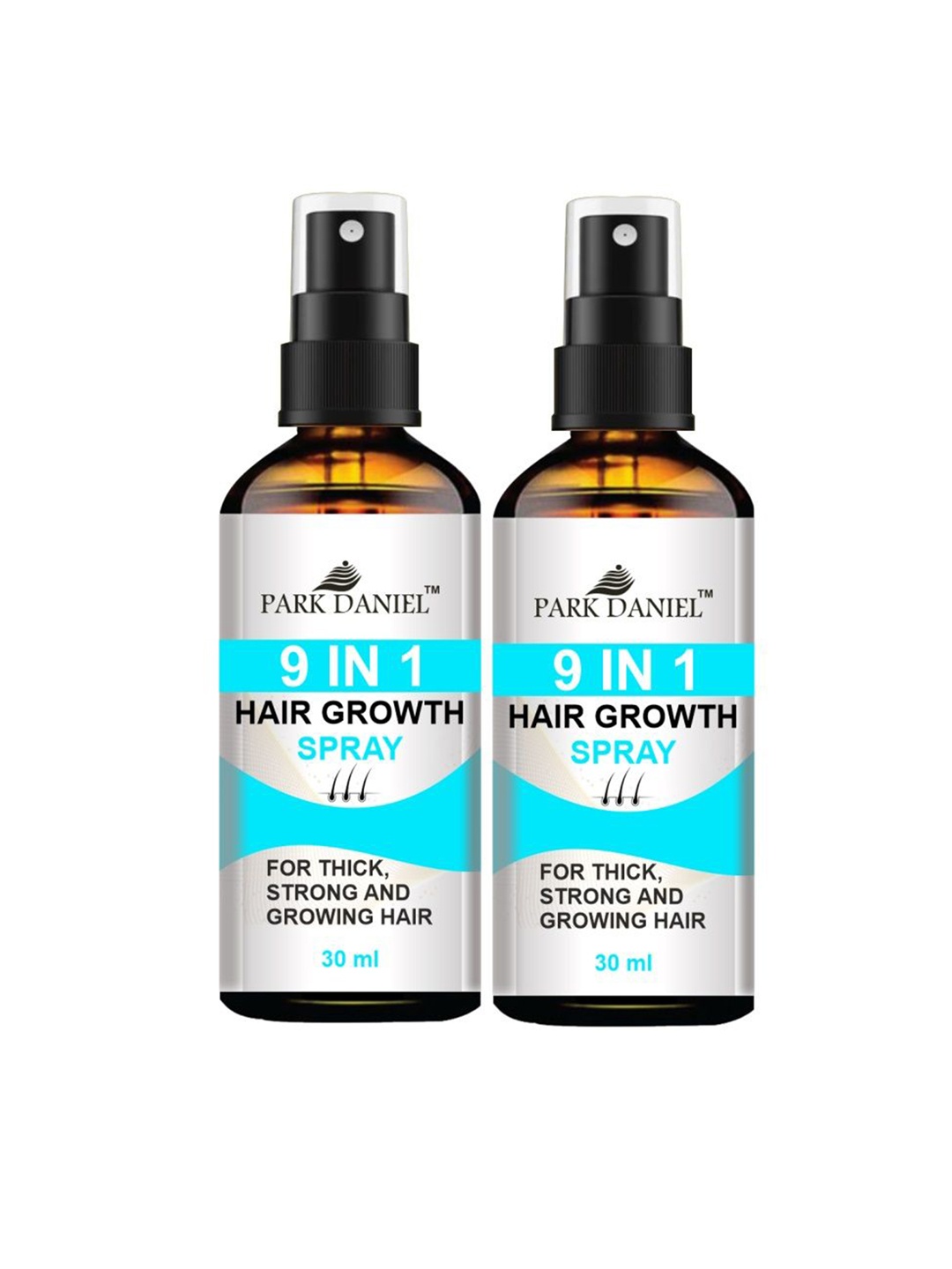 

Park Daniel 9 In 1 Set Of 2 Hair Growth Serum For Thick & Strong Hair- 30 ml Each, Transparent