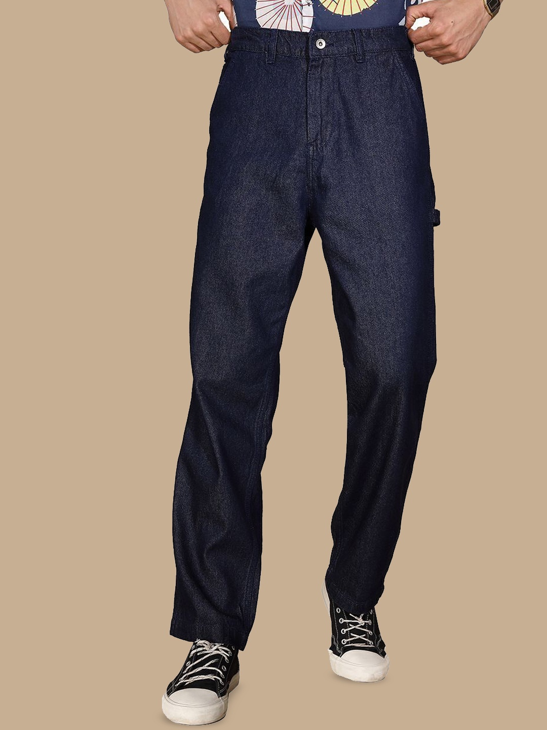 

Global Republic Men Comfort Relaxed Fit Mid-Rise Stretchable Jeans, Blue