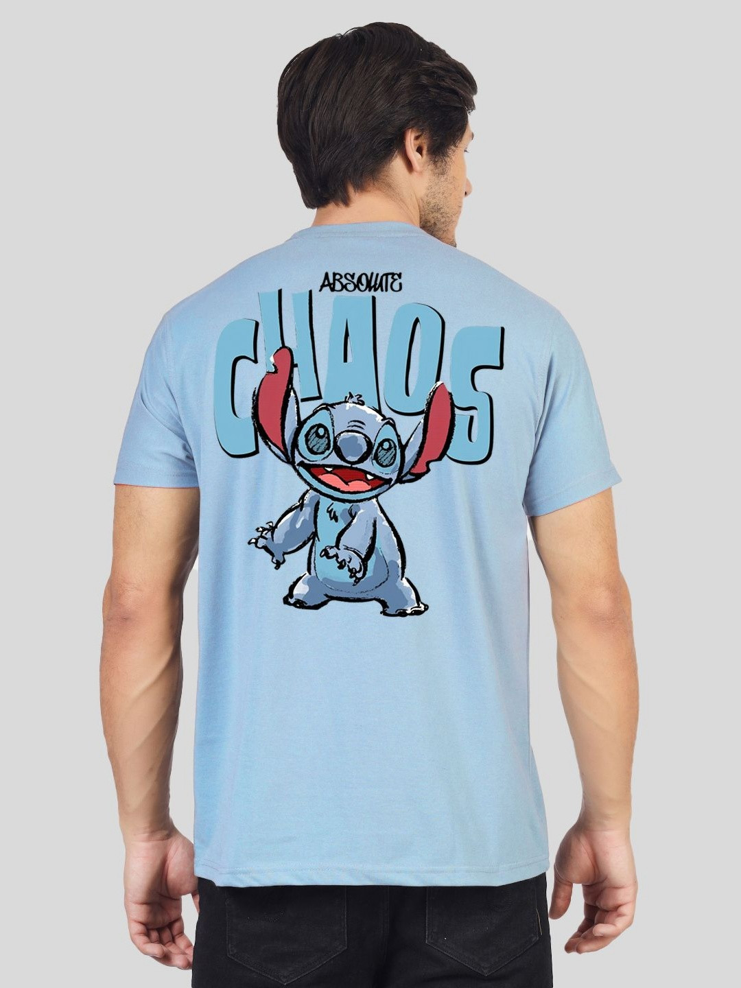 

Greylongg Men Graphic Printed Round Neck Cotton T-shirt, Blue