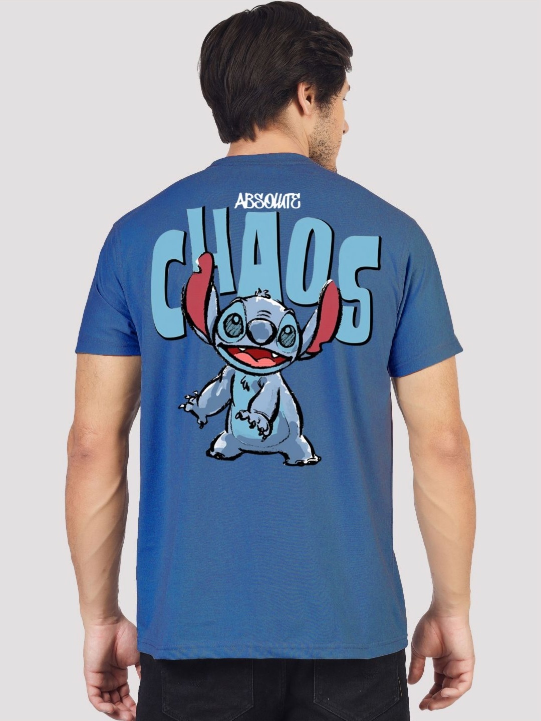 

Greylongg Men Graphic Printed Round Neck Cotton T-shirt, Blue