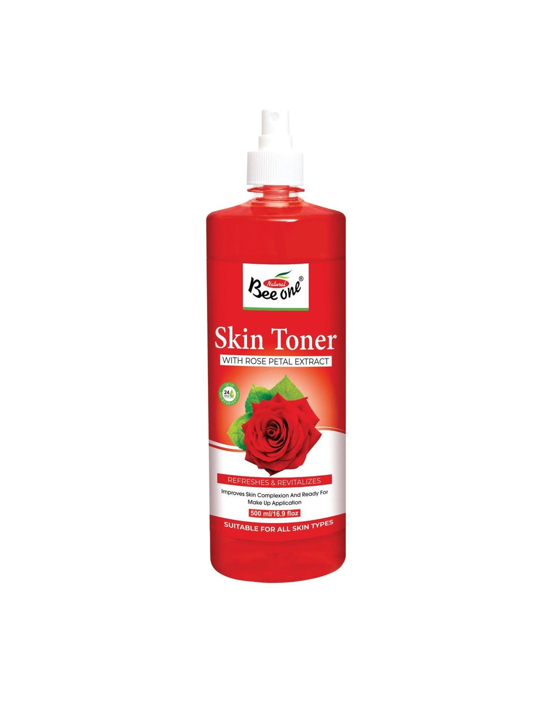 

Beeone Rose Skin Toner With Rose Petal Extract - 500 ml, Red