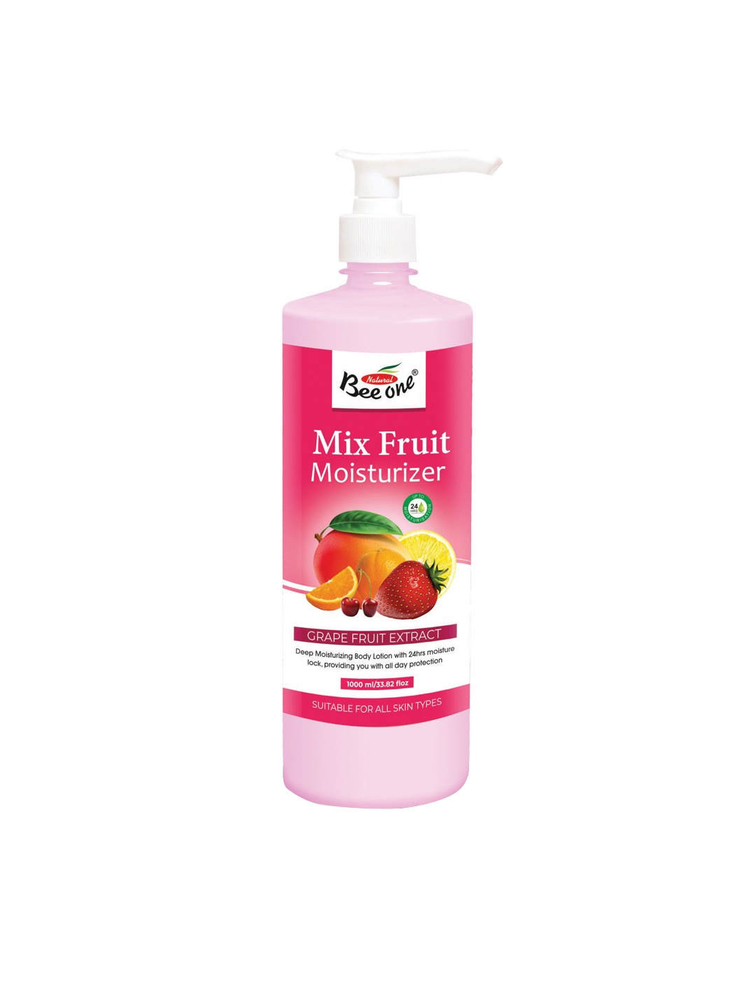 

Beeone Mix Fruit Moisturizer Body Lotion - 1000ml, Pink