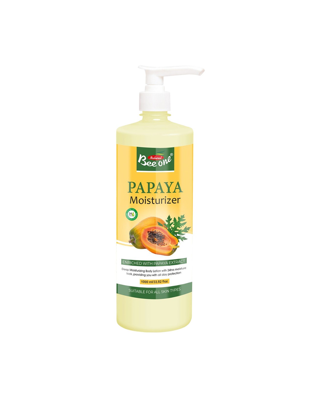 

Beeone Papaya Moisturizer Body Lotion- 1000 ml, Yellow