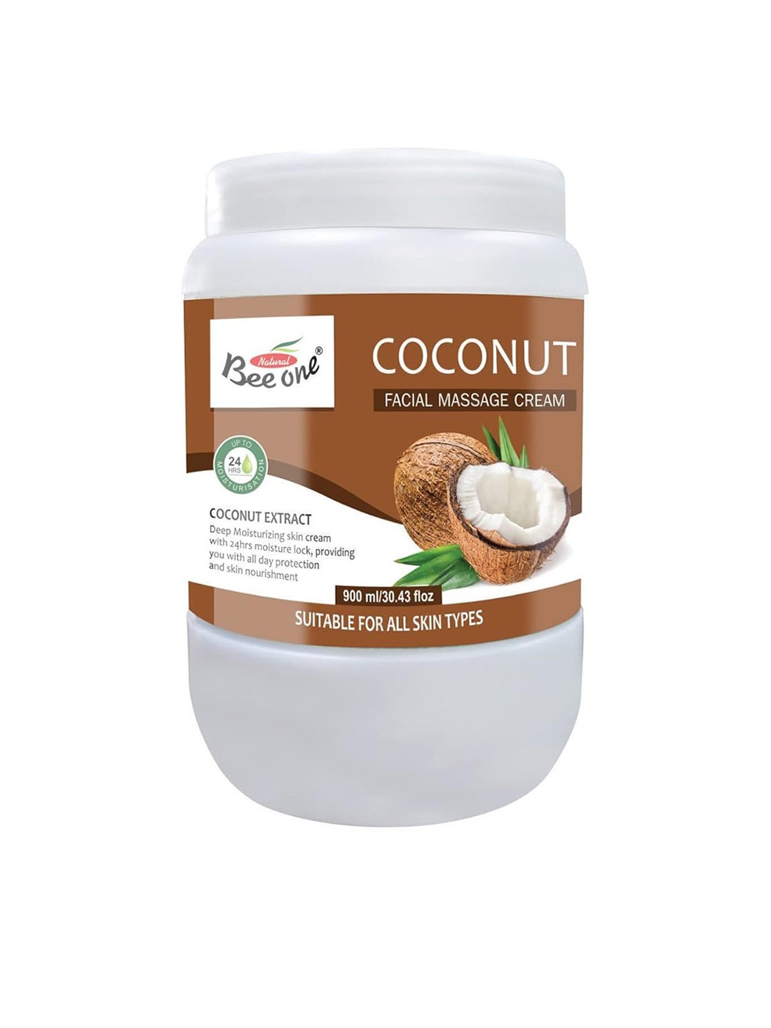 

Beeone Coconut Massage Cream -900 ml, Brown