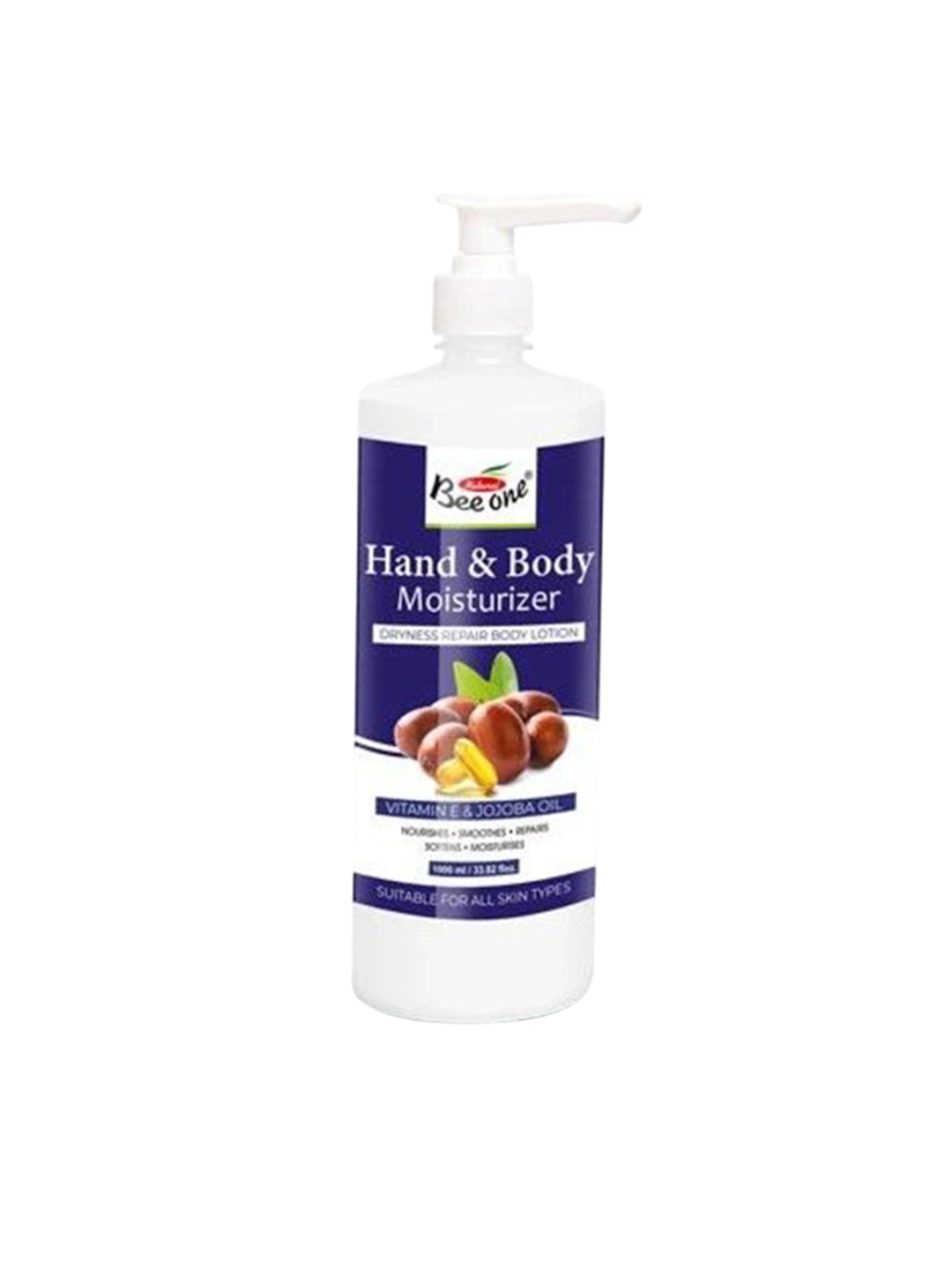 

Beeone Hand & Body Moisturizer With Vitamin E & Jojoba Oil- 1000 ml, White