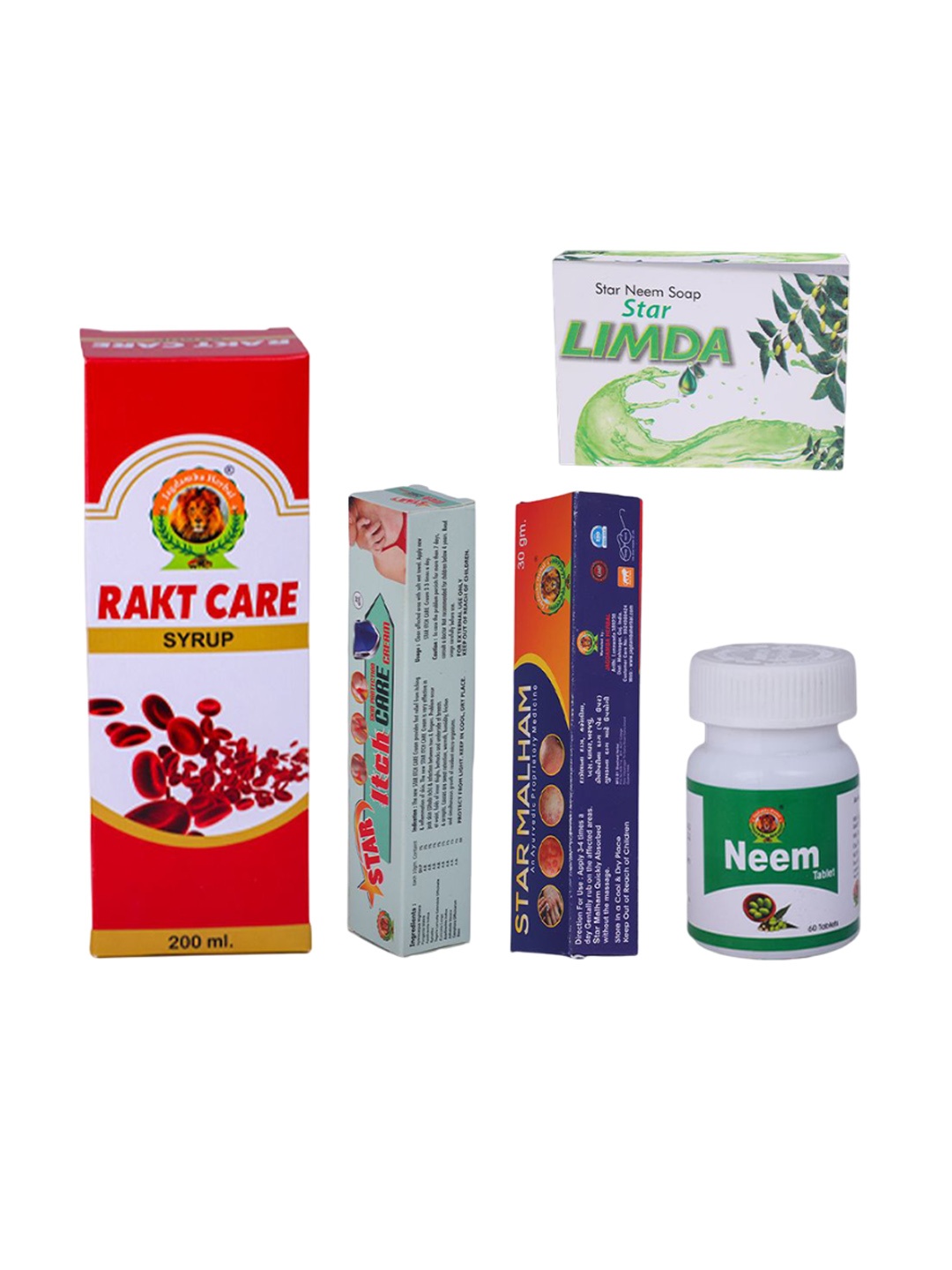 

Jagdamba Herbal Set Of 5 Skin Wellness Combo, White