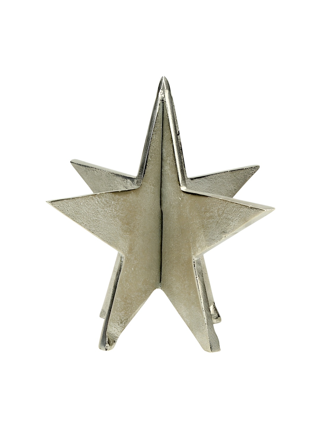 

Hind Decor Silver Toned 3D Christmas Star Figurine Showpiece