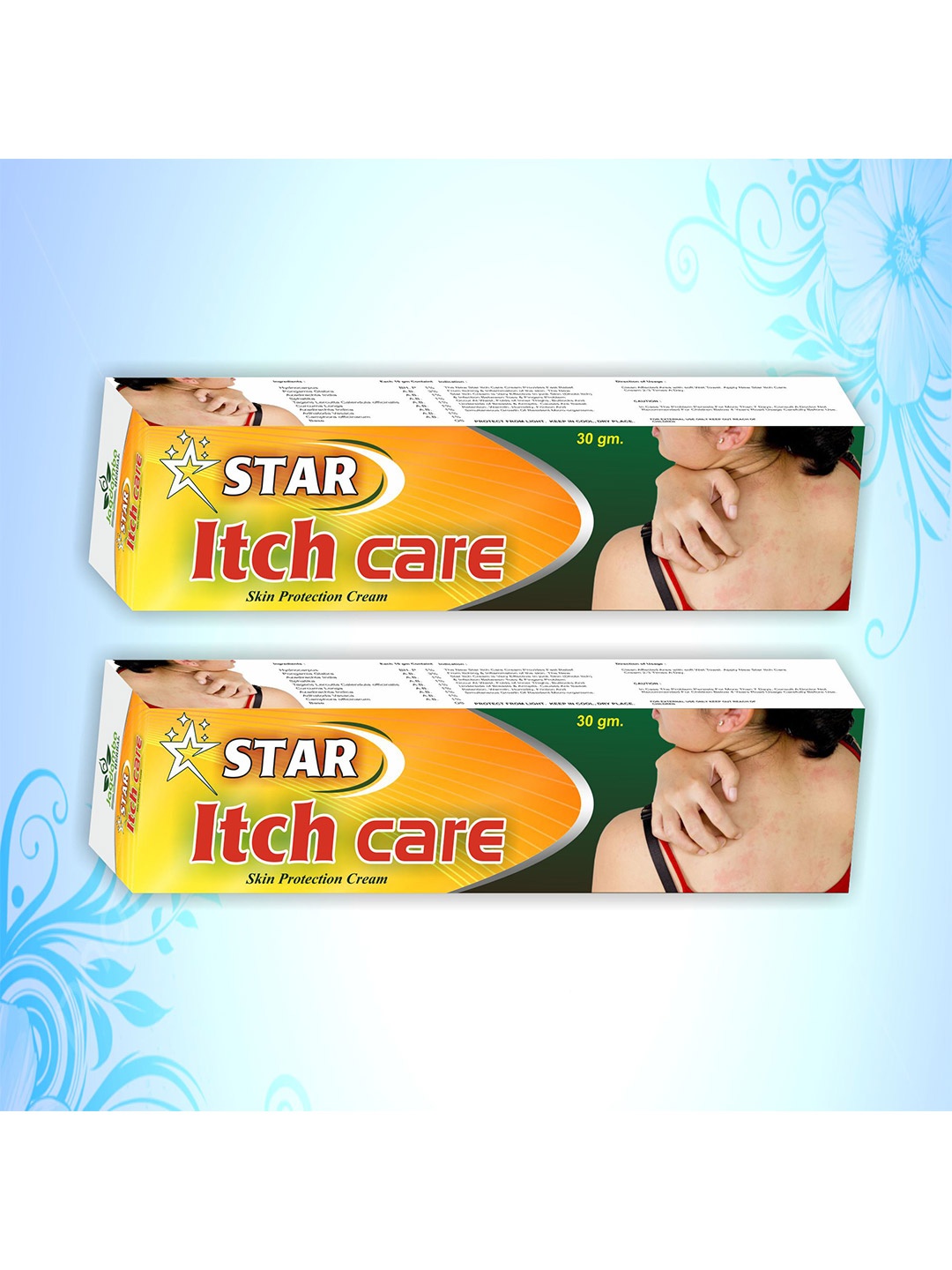 

Jagdamba Herbal Star Itch Care Set Of 2 Cream For Inflammation and Fungal Infection- 30 g, Grey