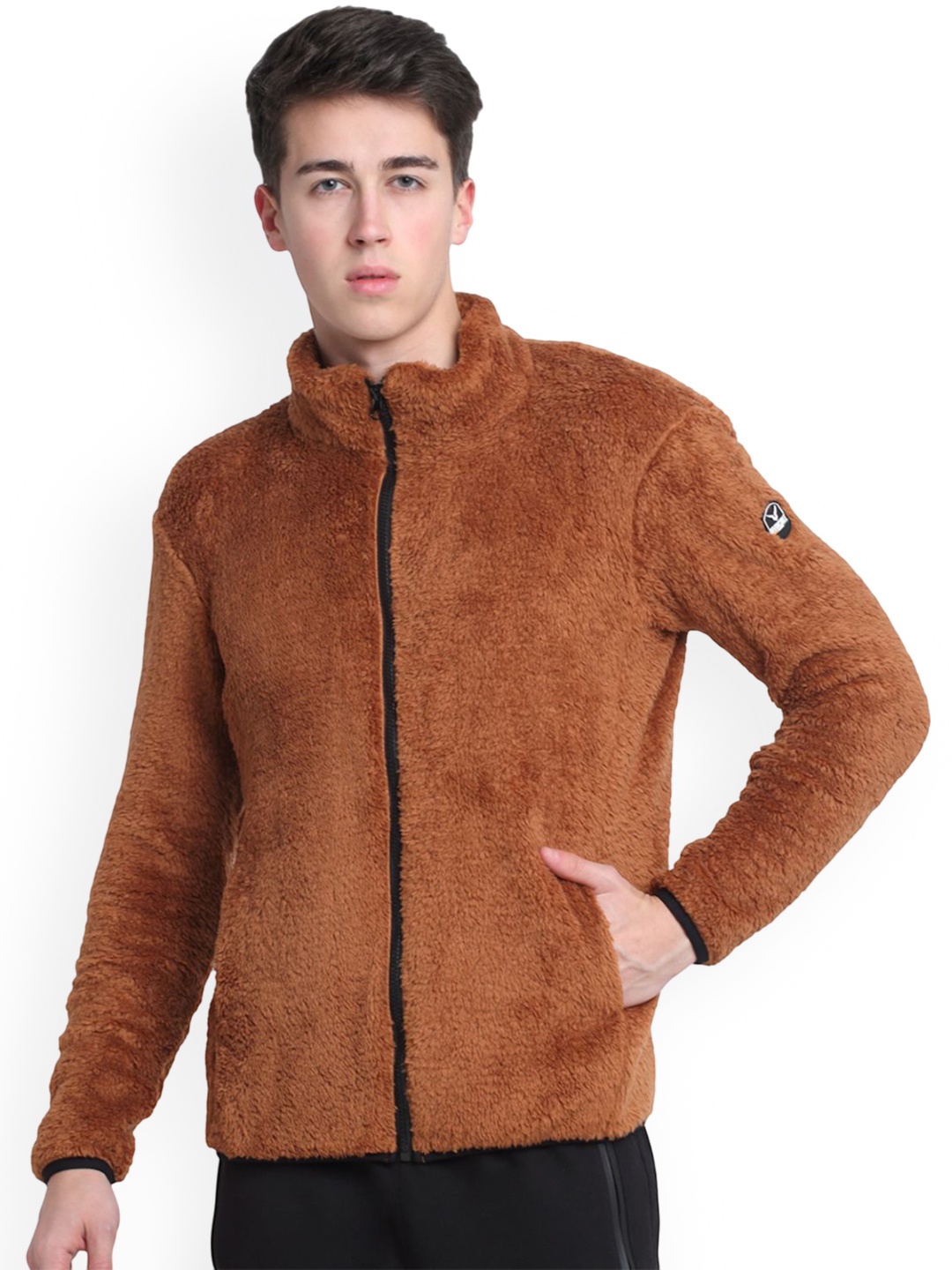 

Invincible Men Double Sherpa Jacket, Rust