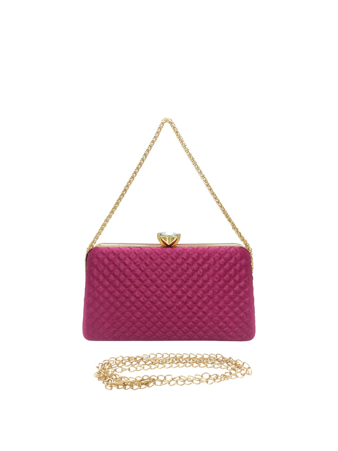 

Esmoda Women Textured Purse Clutch, Maroon