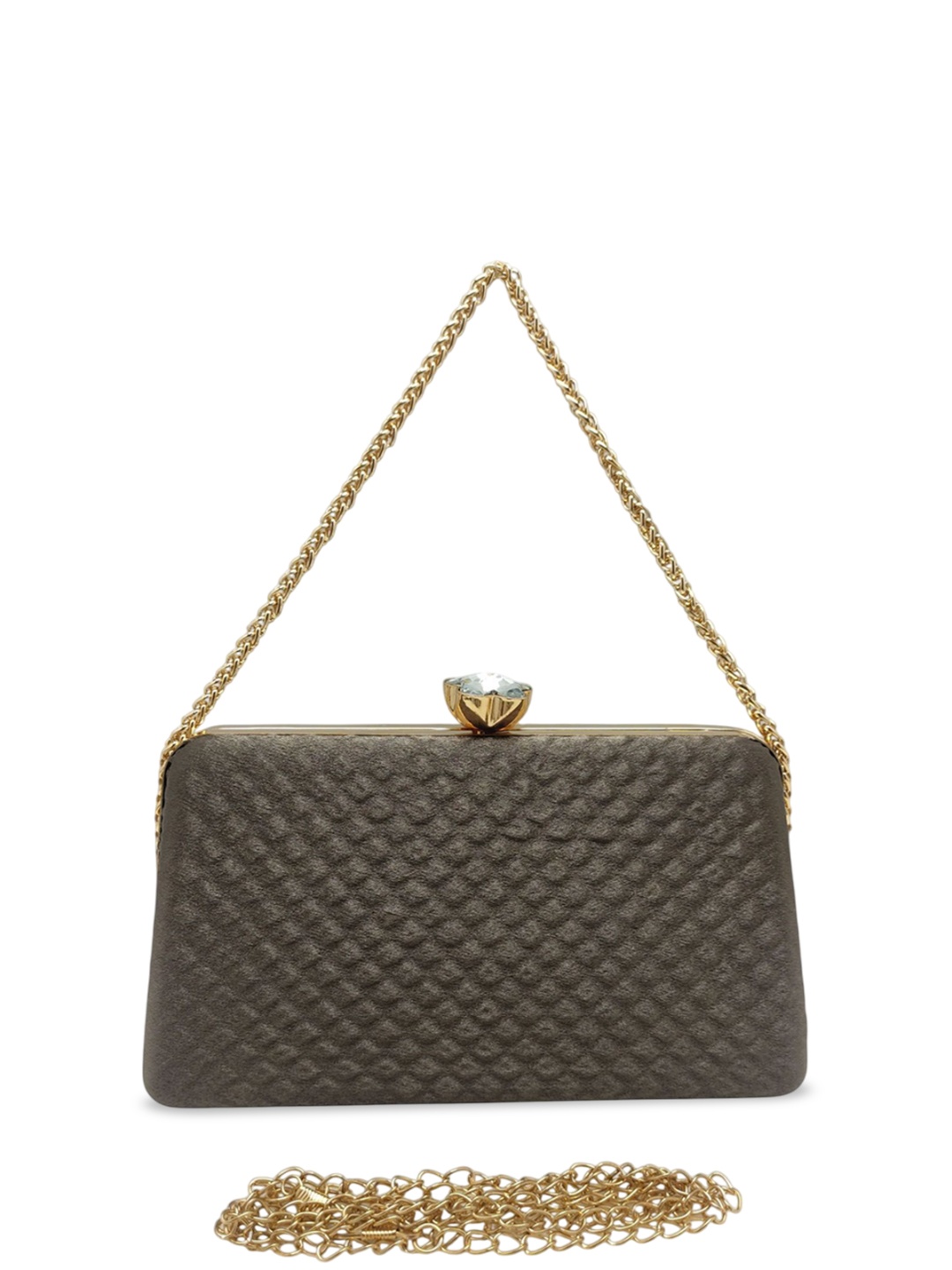 

Esmoda Women Textured Purse Clutch, Olive