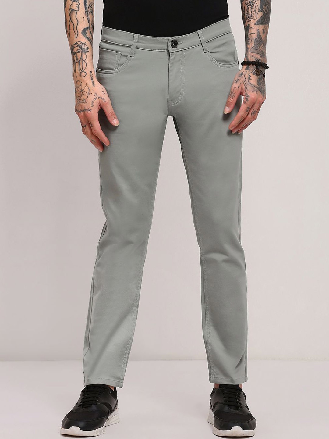 

SHOWOFF Men Comfort Slim Fit Low-Rise Jeans, Grey