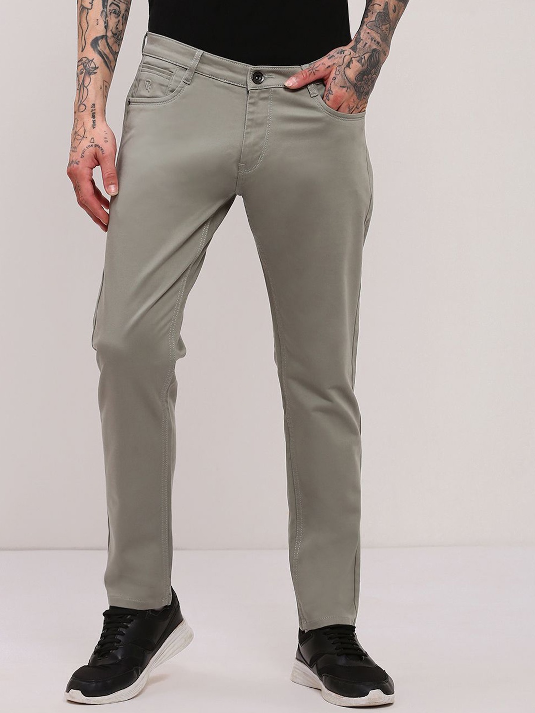 

SHOWOFF Men Comfort Slim Fit Low-Rise Jeans, Green