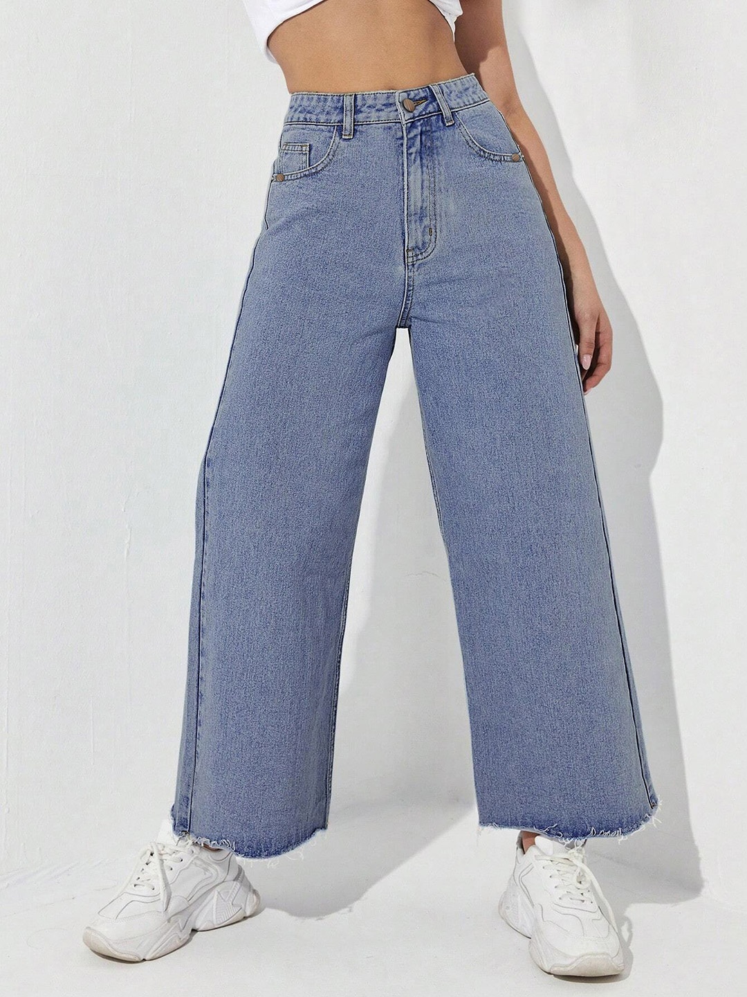 

Moda Rapido Women Wide Leg High-Rise Jeans, Blue