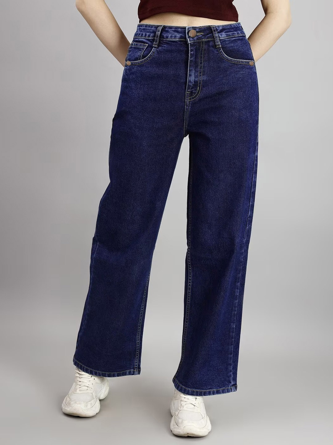 

Moda Rapido Women Regular Fit High-Rise Jeans, Blue