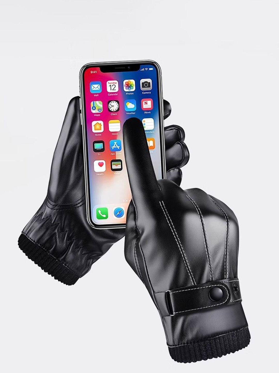 

Alexvyan Men Winter Gloves, Black