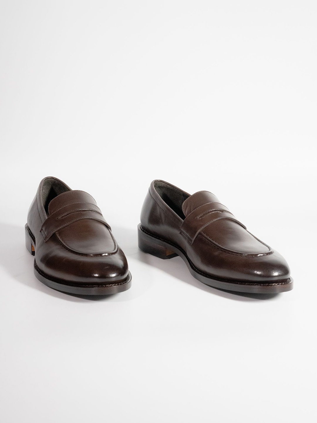 

KOZASKO Men Slip On Formal Loafers, Brown