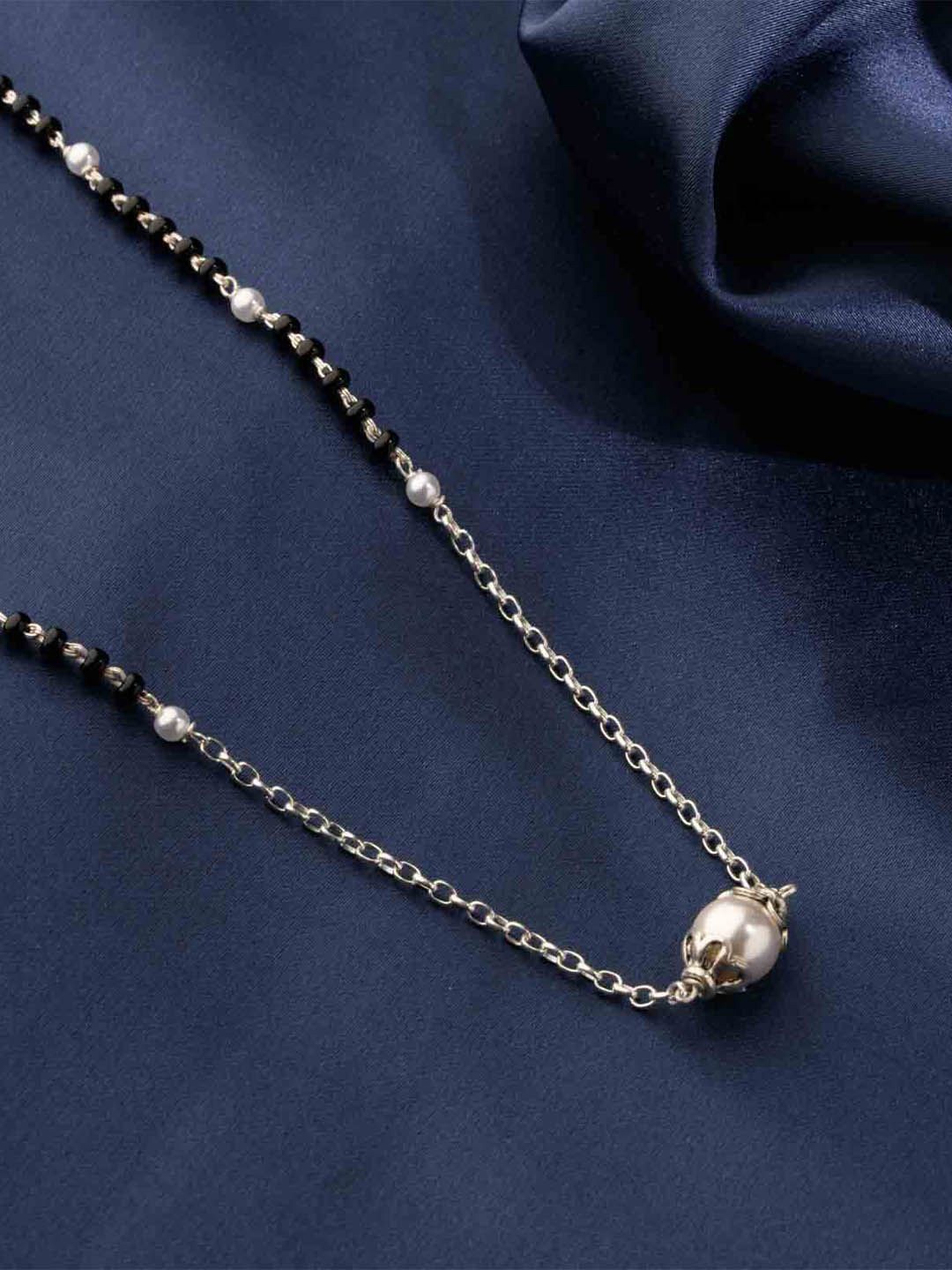 

Gargi by P. N. Gadgil & Sons Artificial Stones and Beads Mangalsutra, Silver