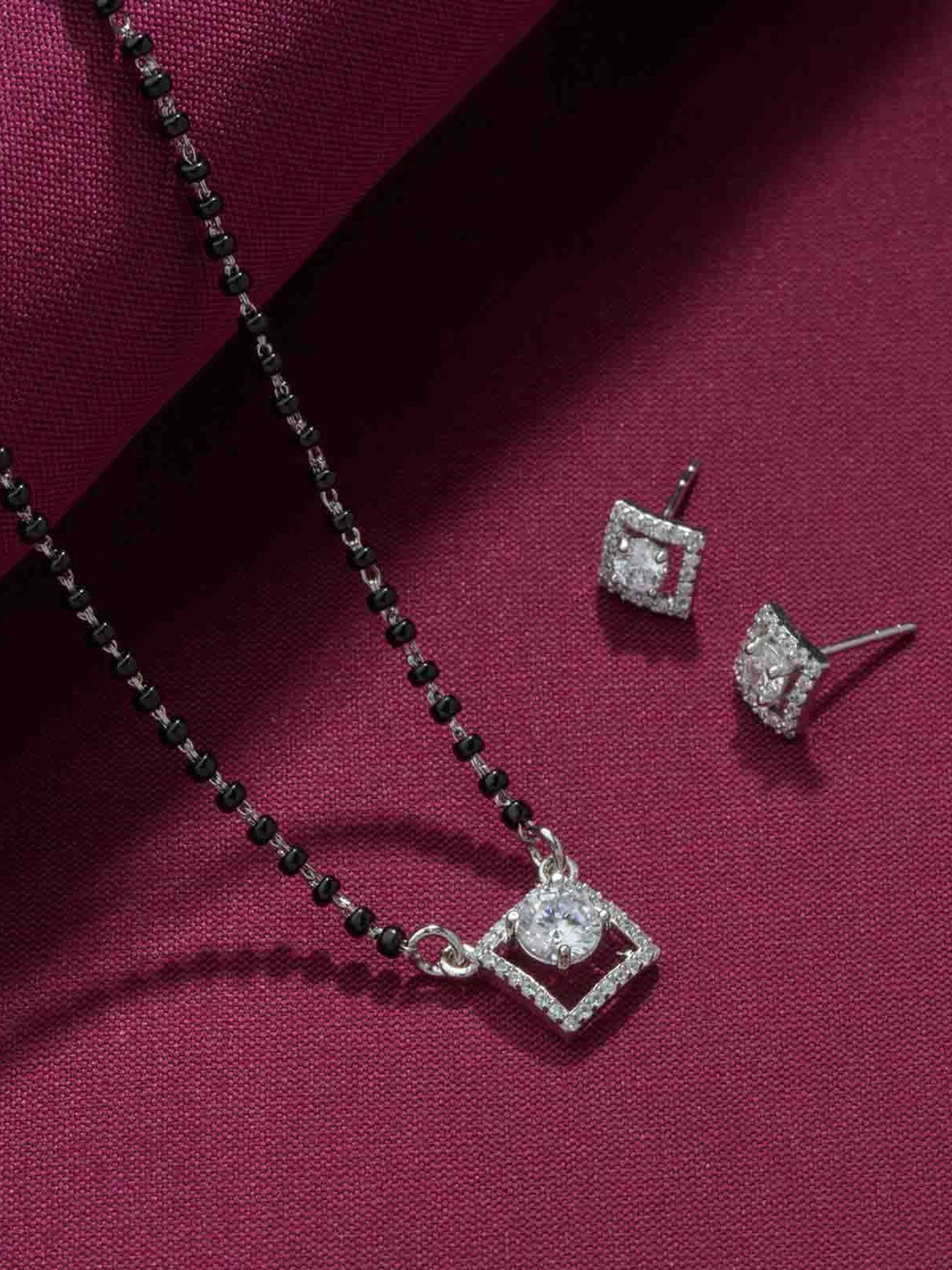 

Gargi by P. N. Gadgil & Sons Artificial Stones and Beads Mangalsutra, Silver
