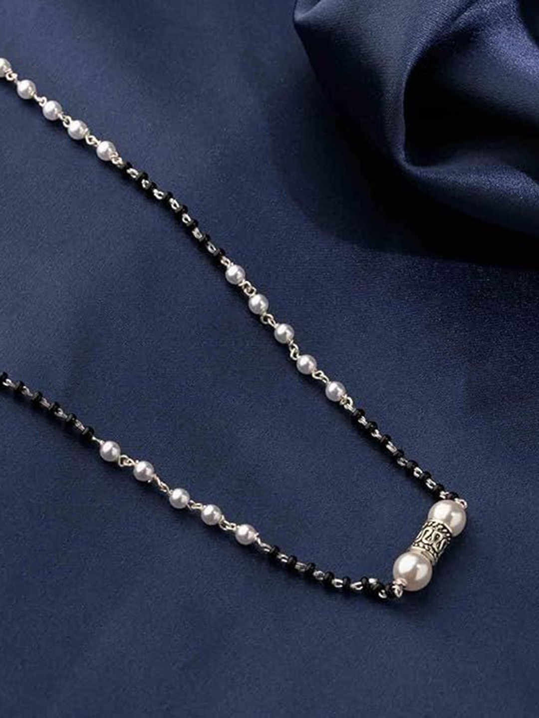 

Gargi by P. N. Gadgil & Sons Artificial Stones and Beads Mangalsutra, Silver