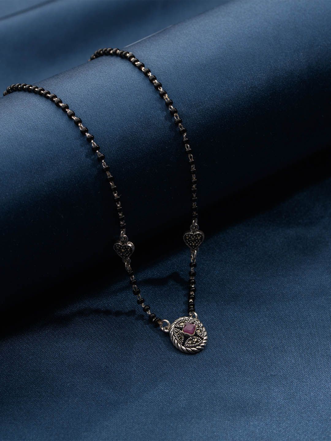 

Gargi by P. N. Gadgil & Sons Artificial Stones and Beads Mangalsutra, Silver